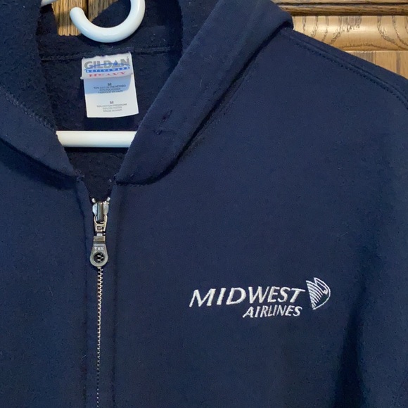 Midwest Airlines full zip hoodie sweatshirt. Size medium. - Picture 2 of 3